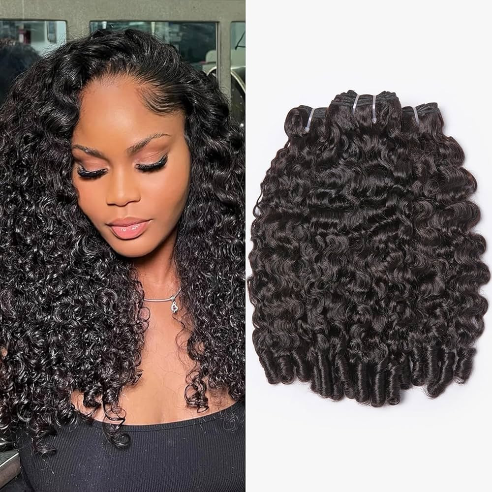 WEQUEEN Burmse Curly Bundles Human Hair Brazilian Virgin Hair 16 18 20 Inch Spiral End Quick Wate... | Amazon (US)