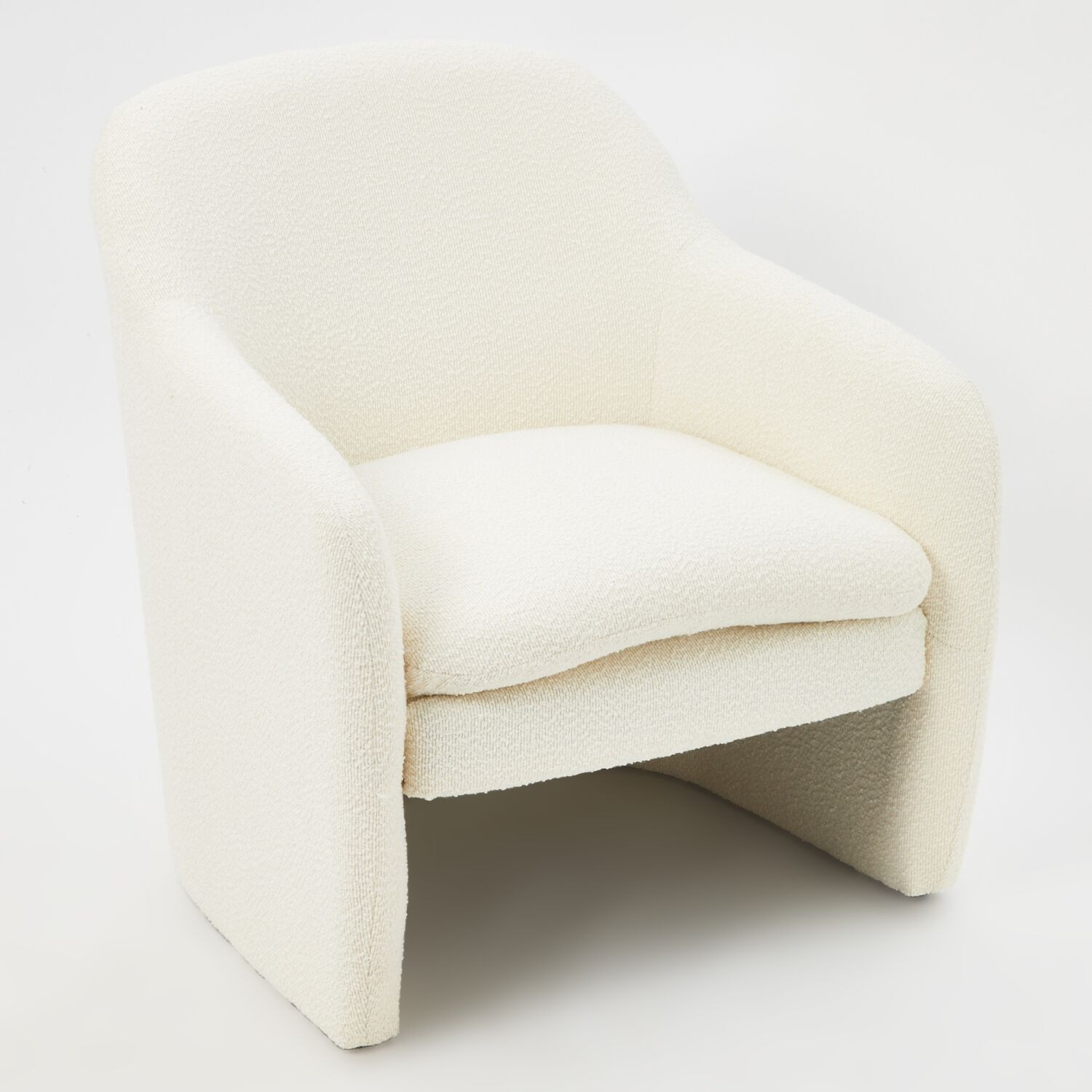 Cream Boucle Baz Chair 80x70cm | TK Maxx