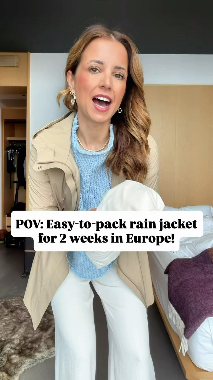 Lululemon Rain Rebel Jacket in size 2. Colors are wacky khaki and light ivory. Water proof and wind resistant - this keeps you very warm! You can cinch in the waist and the hood. Has zippered pockets on the inside and outside. Iceland outfit. Europe outfit. Switzerland outfit.

#LTKootd #LTKTravel #LTKgrwm