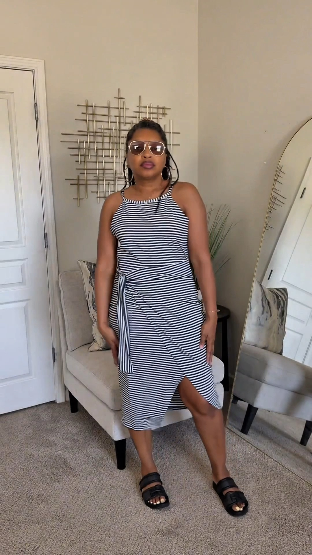 Semi wrap dress that I can’t get enough of. Wearing size medium and comes in multiple colors. 

#LTKTravel #LTKStyleTip