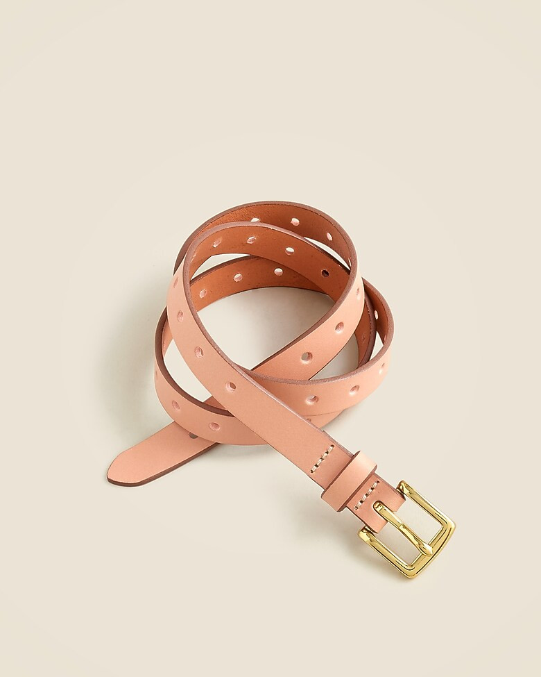 Perforated Italian leather belt | J. Crew US