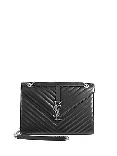 Saint Laurent Monogramme Leather Satchel/Silvertone | Saks Fifth Avenue