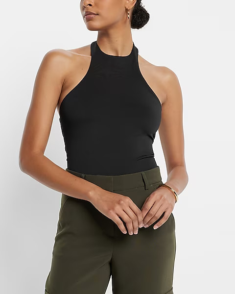 Body Contour High Compression Halter Neck Bodysuit | Express
