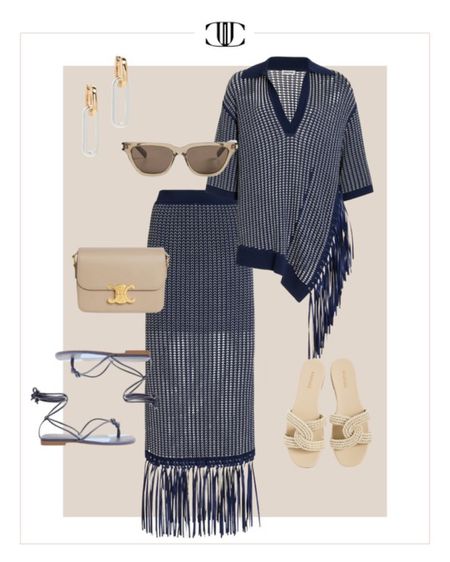 Heading to France? Here are a few looks to take you through this beautiful country from day to night. 

Matching set, fringe top, fringe midi skirt, earrings, sunglasses, sandals, summer outfit, summer look, travel outfit, travel look, Paris outfit, Paris look

#LTKstyletip #LTKshoecrush #LTKover40