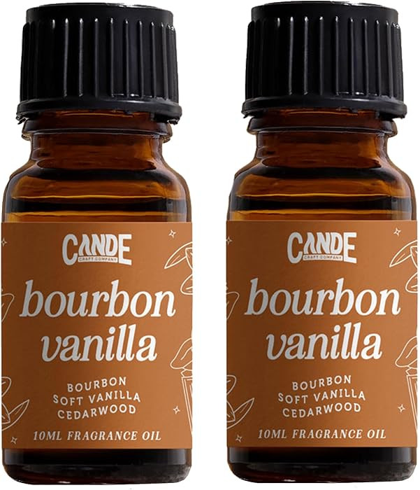 CANDECraftCo Fragrance Oil 2-Pack, Bourbon Vanilla, 0.34oz | Amazon (US)