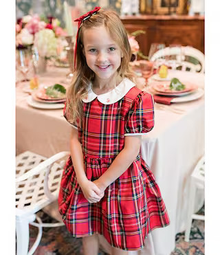 Edgehill Collection x The Broke Brooke Girls Charlotte Tartan Dress | Dillard's | Dillard's