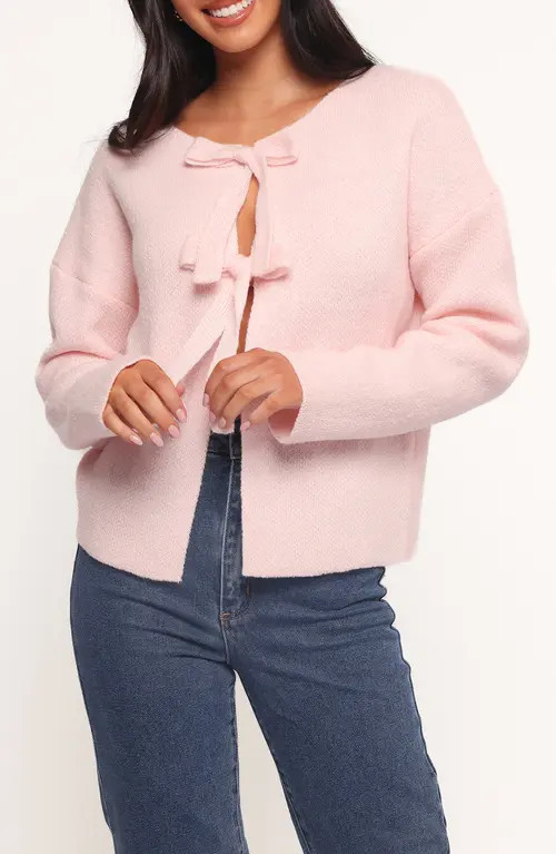Petal & Pup Arden Bow Cardigan in Pink at Nordstrom, Size X-Large | Nordstrom