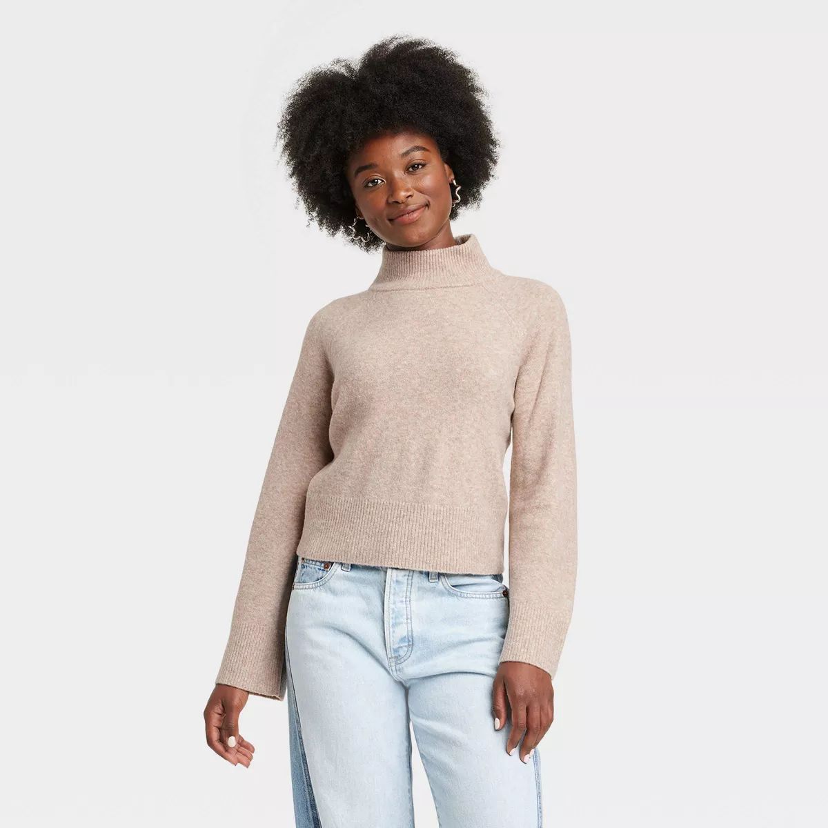 Women's Cozy Knit Mock Turtleneck Pullover Sweater - Universal Thread™ | Target