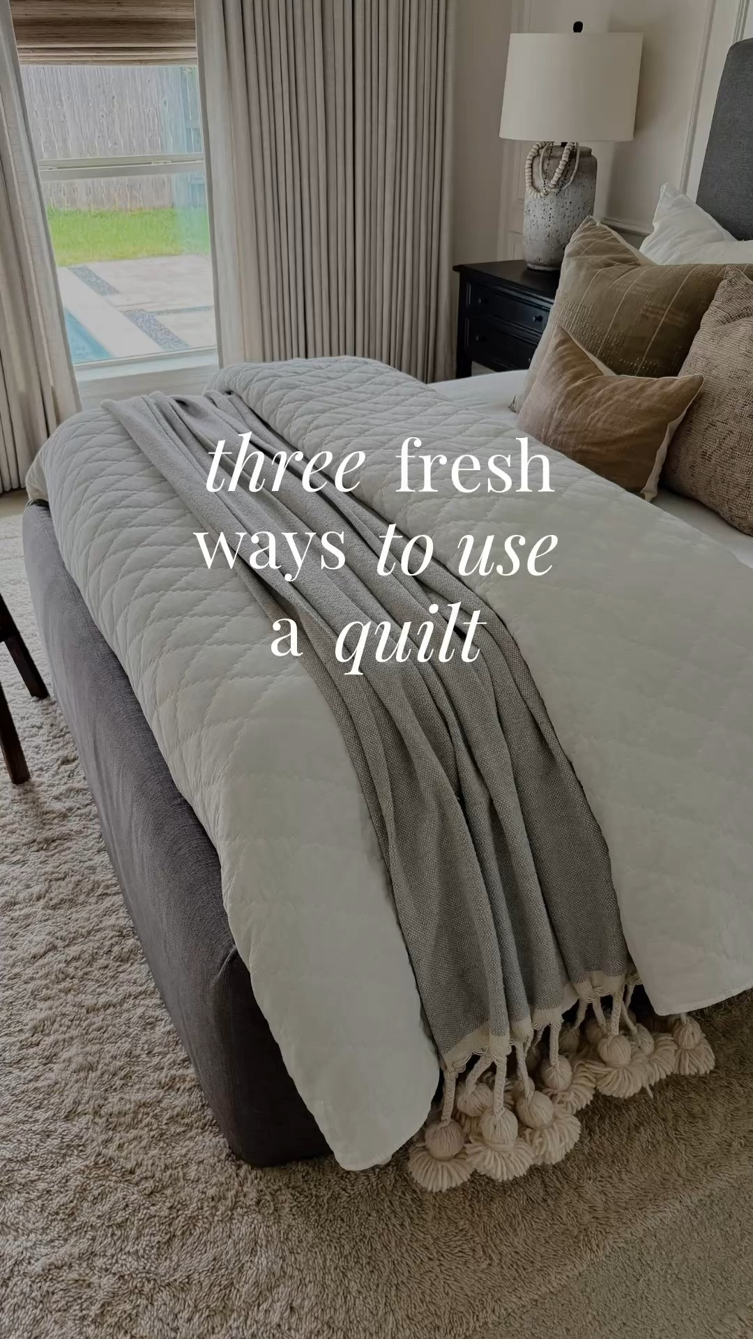 This soft quilt looks more expensive than it is.  I have the white, but it comes in more colors.



#LTKHome