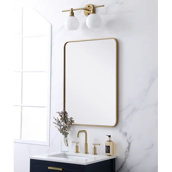 Rosenblatt Soft Corner Metal Accent Mirror | Wayfair North America