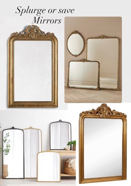Splurge or save mirrors. Budget friendly. For any and all budgets. mid century, organic modern, traditional home decor, accessories and furniture. Natural and neutral wood nature inspired. Coastal home. California Casual home. Amazon Farmhouse style budget decor

#LTKhome #LTKsalealert #LTKFind