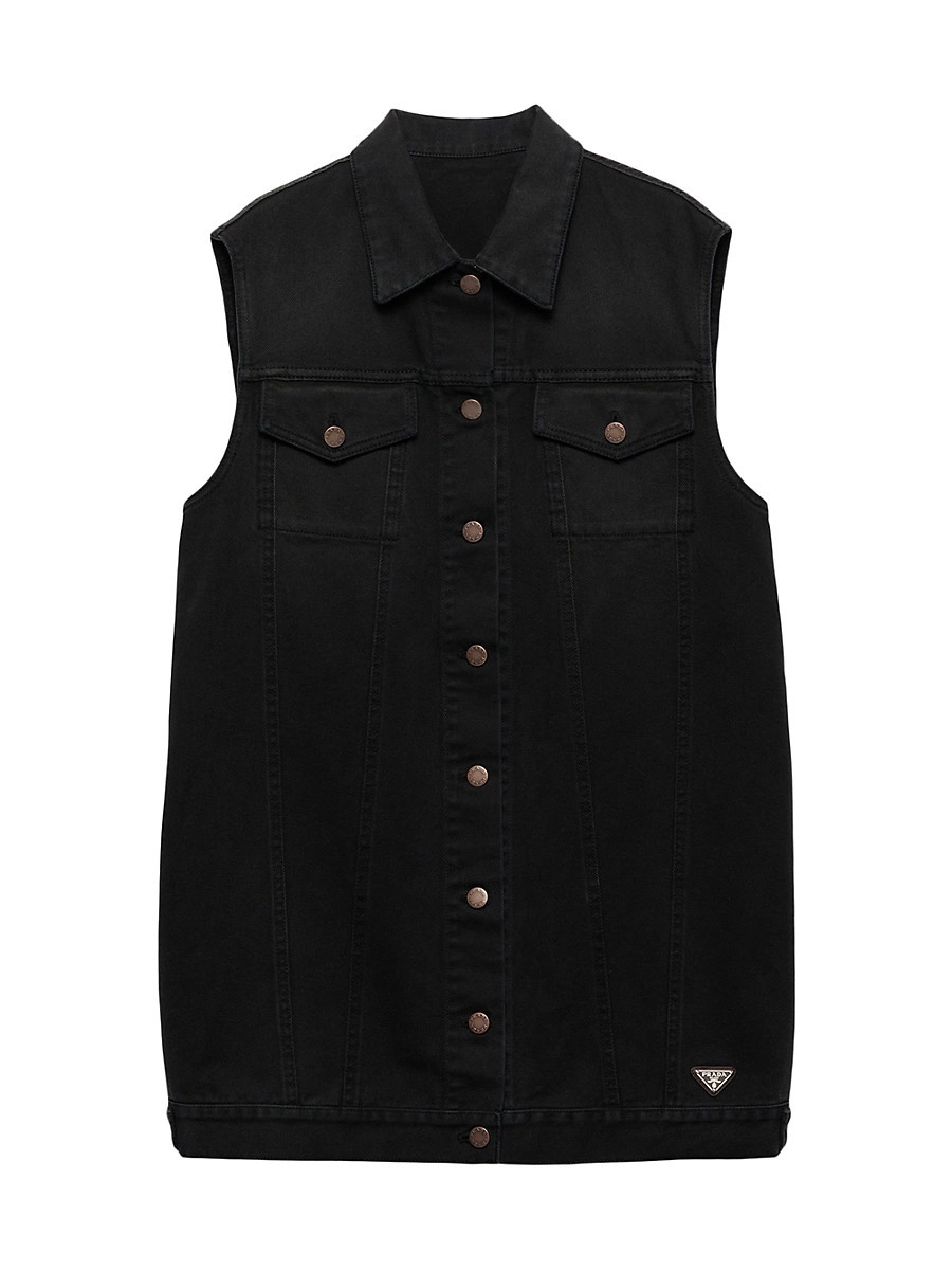 Women's Denim Mini-Dress - Black - Size 4 | Saks Fifth Avenue