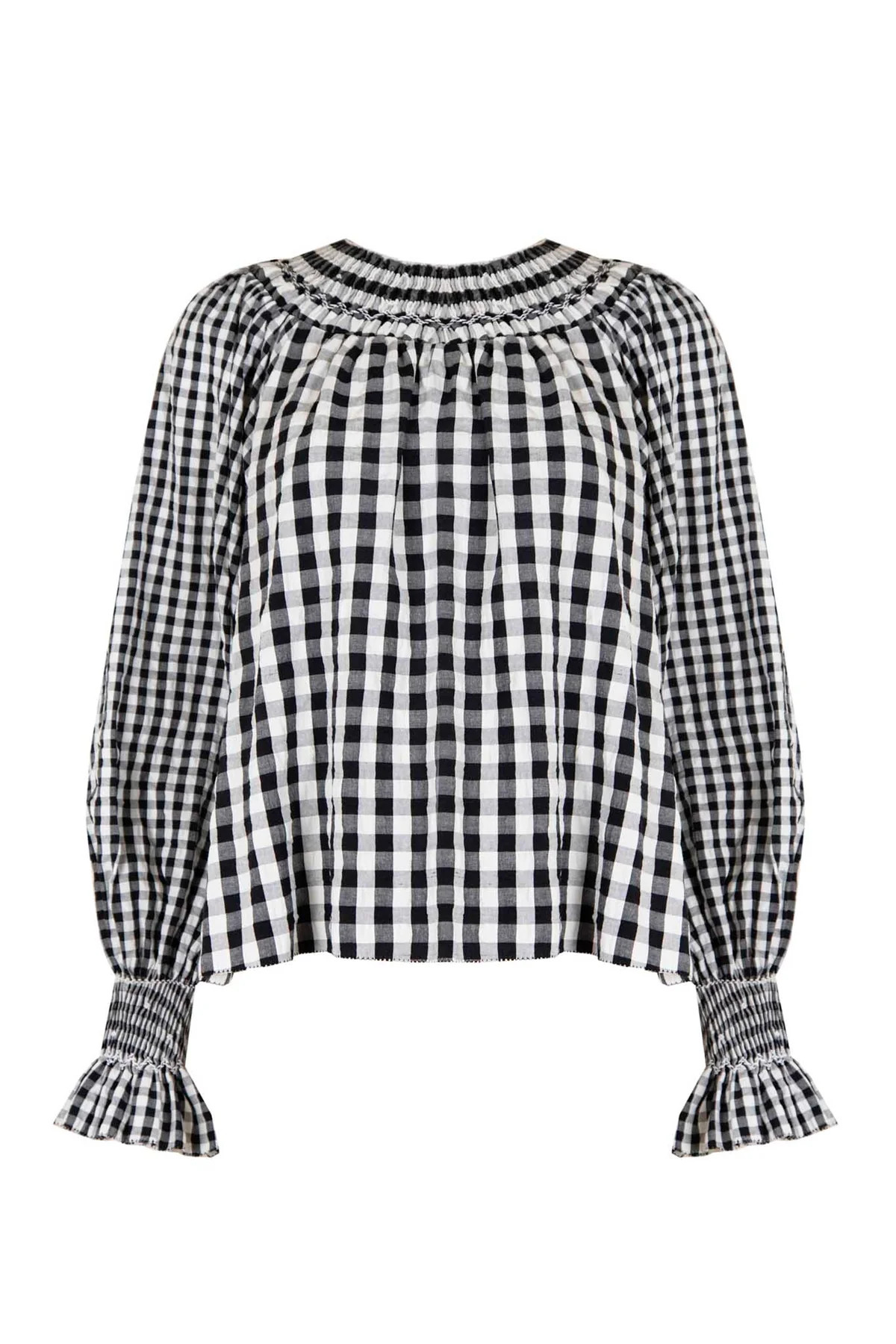 Hayes Top in Black & White Gingham | Over The Moon