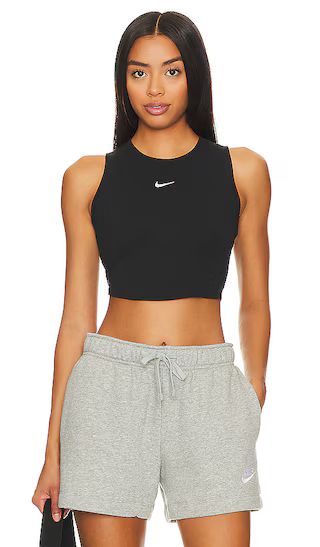 Ribbed Cropped Tank in Black & Sail | Revolve Clothing (Global)