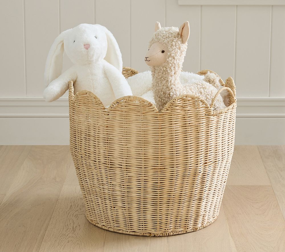 Palmer Scalloped Storage Bin | Pottery Barn Kids