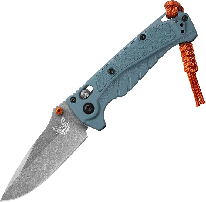 Benchmade - Mini Adira Outdoor, Water, Fishing Knife, Plain Edge Drop-Point Blade with Depth Blue... | Amazon (US)