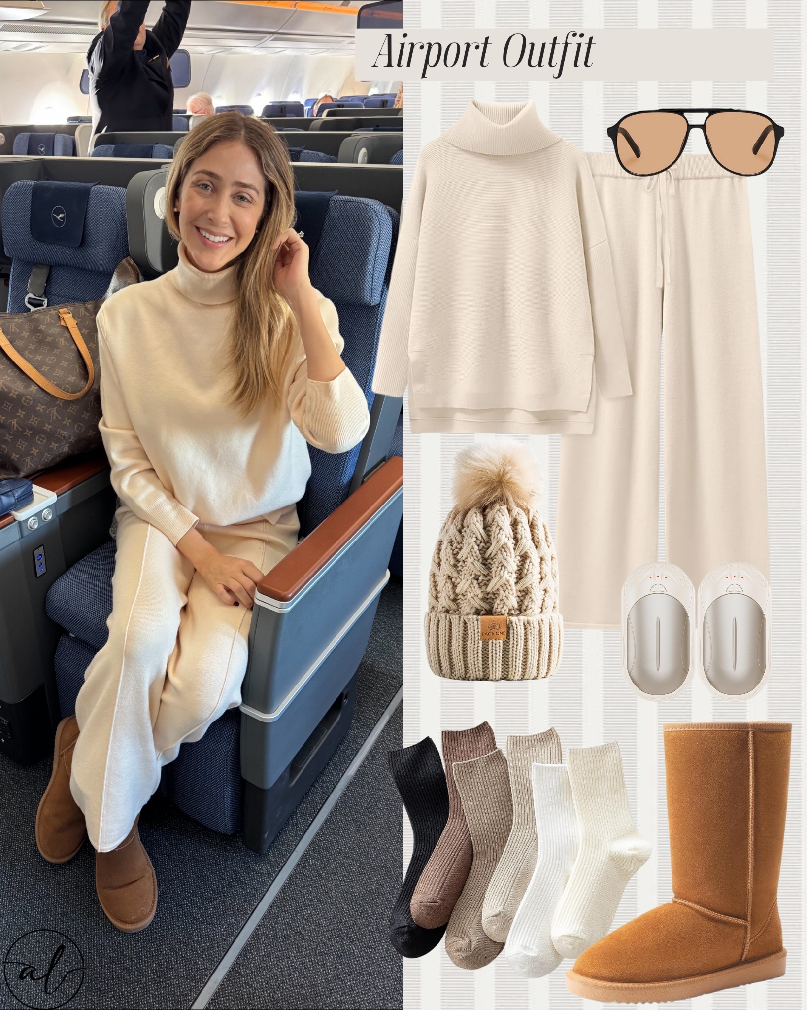 Airport Outfit - Comfortable, warm and elegant Amazon set I wore on my 11 hour flight back to Miami from Europe
Runs tts , wearing a size small 

#LTKootd #LTKU #LTKSeasonal
