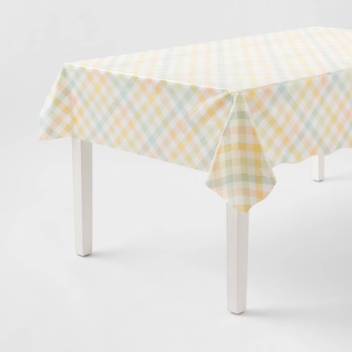1ct Easter Pastel Gingham Plaid Table Cover - Spritz™ | Target