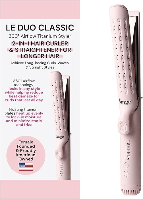L'ANGE HAIR Le Duo Grande 360° Airflow Styler | 2-in-1 Curling Wand & Titanium Flat Iron Profess... | Amazon (US)