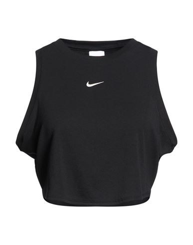 Nike Woman Top Black Size L Polyester, Lyocell, Elastane | YOOX (US)