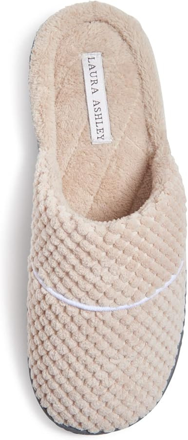 Laura Ashley Ladies Spa Rugged Slippers With Memory Foam Insole | Amazon (US)