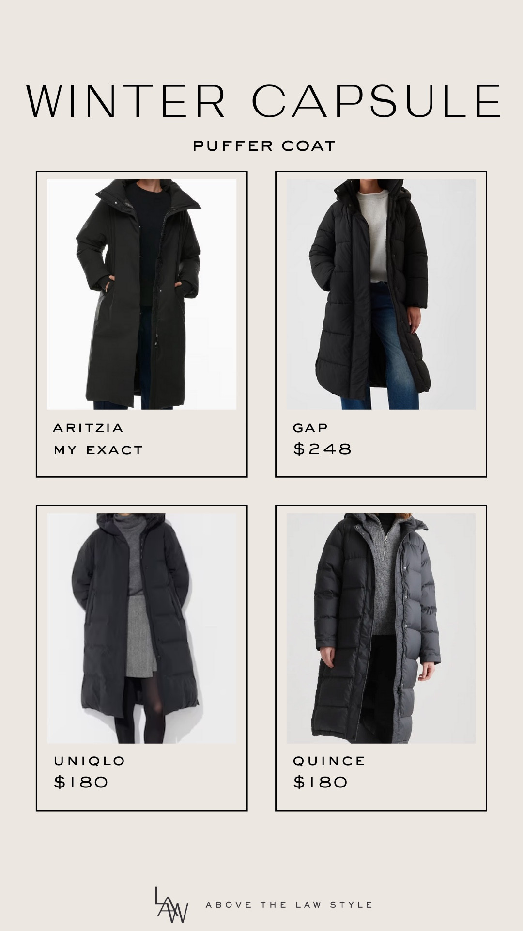 Winter Capsule: Puffer Coatt

#LTKSeasonal #LTKStyleTip #LTKOver40