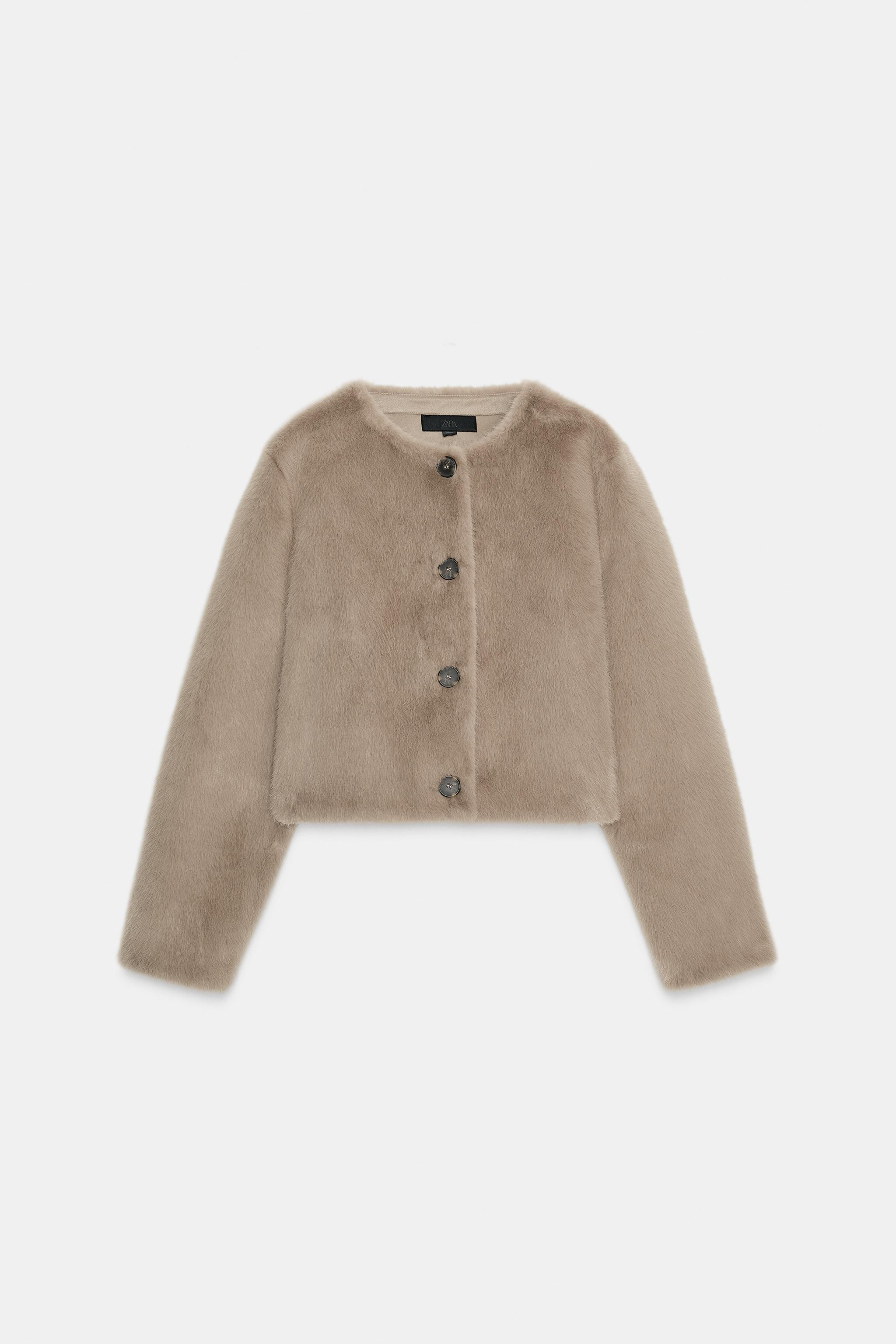 FAUX FUR SHORT JACKET | Zara US