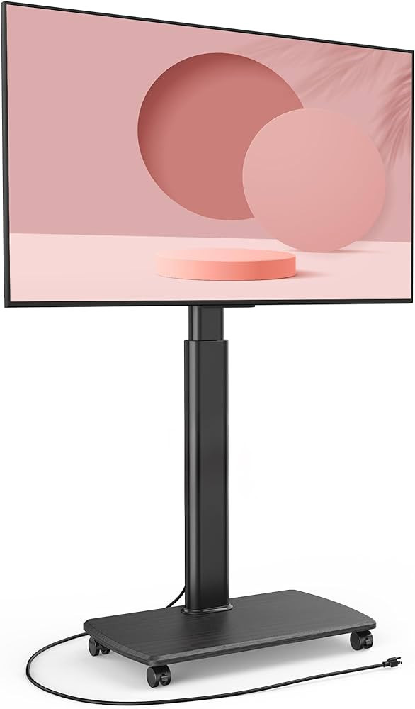 FITUEYES Rolling TV Stand with Power Outlets, Swivel Portable TV Stand for 32-70 Inch LCD LED OLE... | Amazon (US)