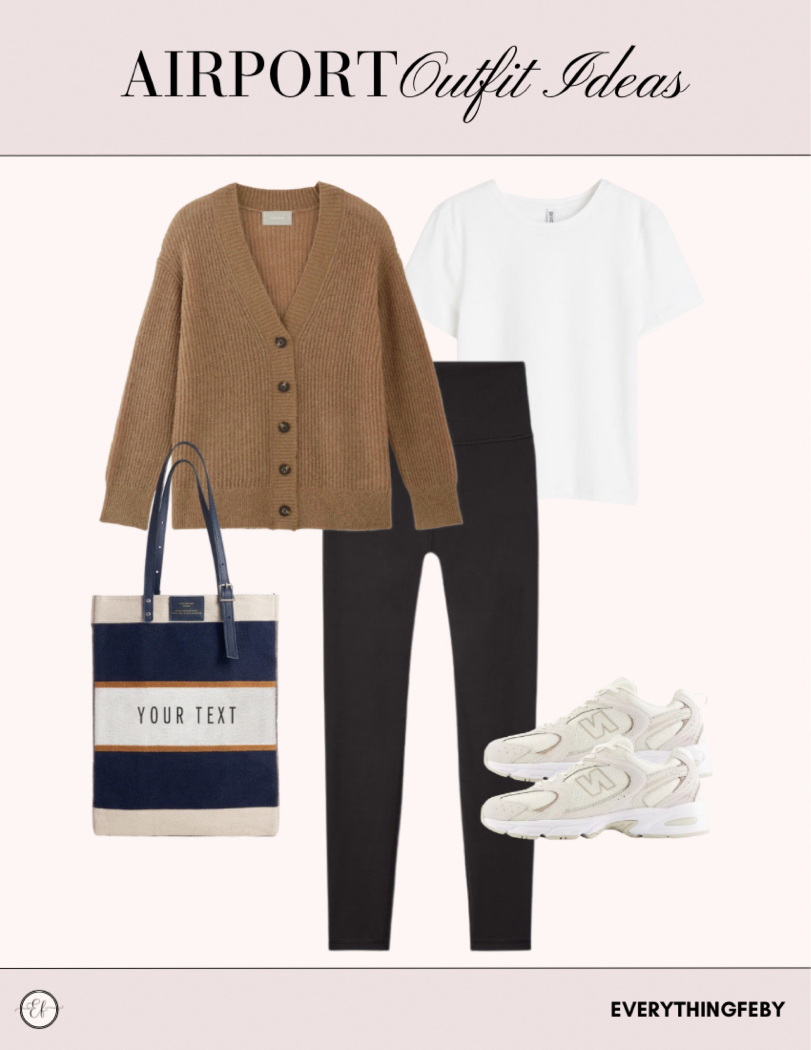 Airport Outfit Ideas

It girl fashion / knit cardigan / personalized tote bag / new balance sneakers / hight waist leggings / black leggings / white t shirt / ootd / casual outfit / mom outfit / travel outfit / Abercrombie / eleane / apolis / ootd / minimalist style 

#LTKU #LTKstyletip #LTKtravel