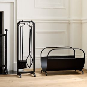 Modern Lines Fireplace Tool Set | West Elm (US)