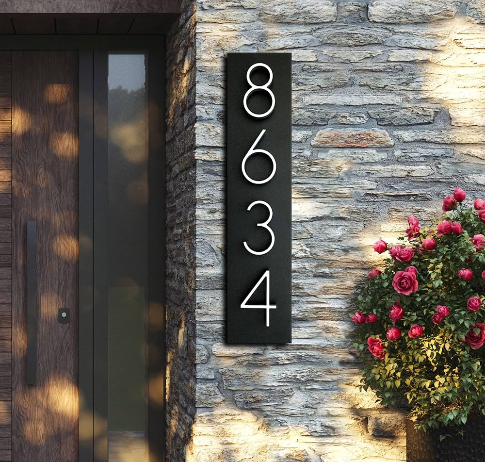 House Numbers | Address number in Vertical and Horizontal mode | Address plaques for outside | Pe... | Amazon (US)