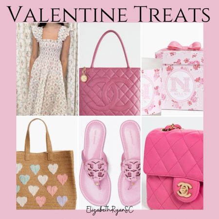 Valentine treats for you friends, family, or yourself!💕 I’m eyeing the heart straw tote bag for spring!!🎀
Valentine’s Outfit
Pink Bags
Chanel
Pink Candle 
Pink Miller Sandals 
Tory Burch
Ellie Nap Dress 
Hill House Home
Vacation Outfit
Midi Dress
Dress
Valentine’s Day Outfitt

#LTKitbag #LTKGiftGuide #LTKSeasonal