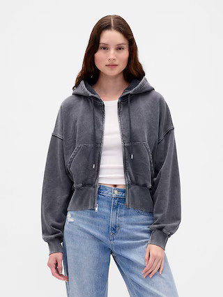 VintageSoft Full-Zip Wedge Hoodie | Gap (US)