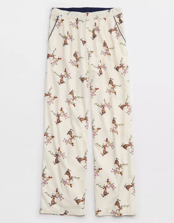Aerie Cindy Lou Who Flannel Skater Pajama Pant | American Eagle Outfitters (US & CA)