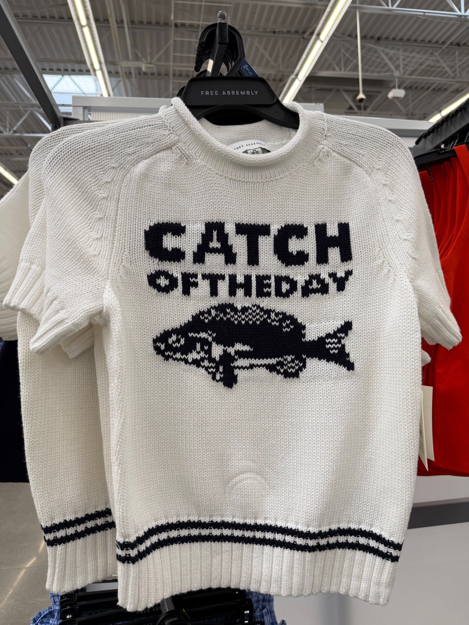 Found this at Walmart today. Free assembly ‘catch of the day’ knit short sleeve. Perfect for the upcoming summer months! #walmart #walmartfinds #womens #trending 

#LTKgrwm #LTKootd #LTKMothersDay