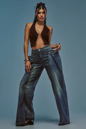 AKIRA Seeing Double Deconstructed Vintage Jeans | Size 1X | AKIRA