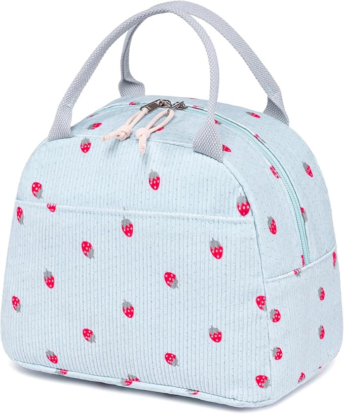 Bluboon Lunch Bag for Women Men Cute Corduroy Lunch Tote Bags Reusable Insulated Lunch Box Large ... | Amazon (US)