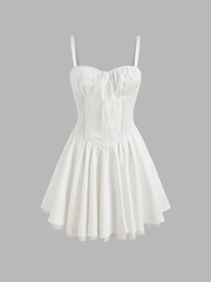 Ruched Square Neck Mini Dress | Cider