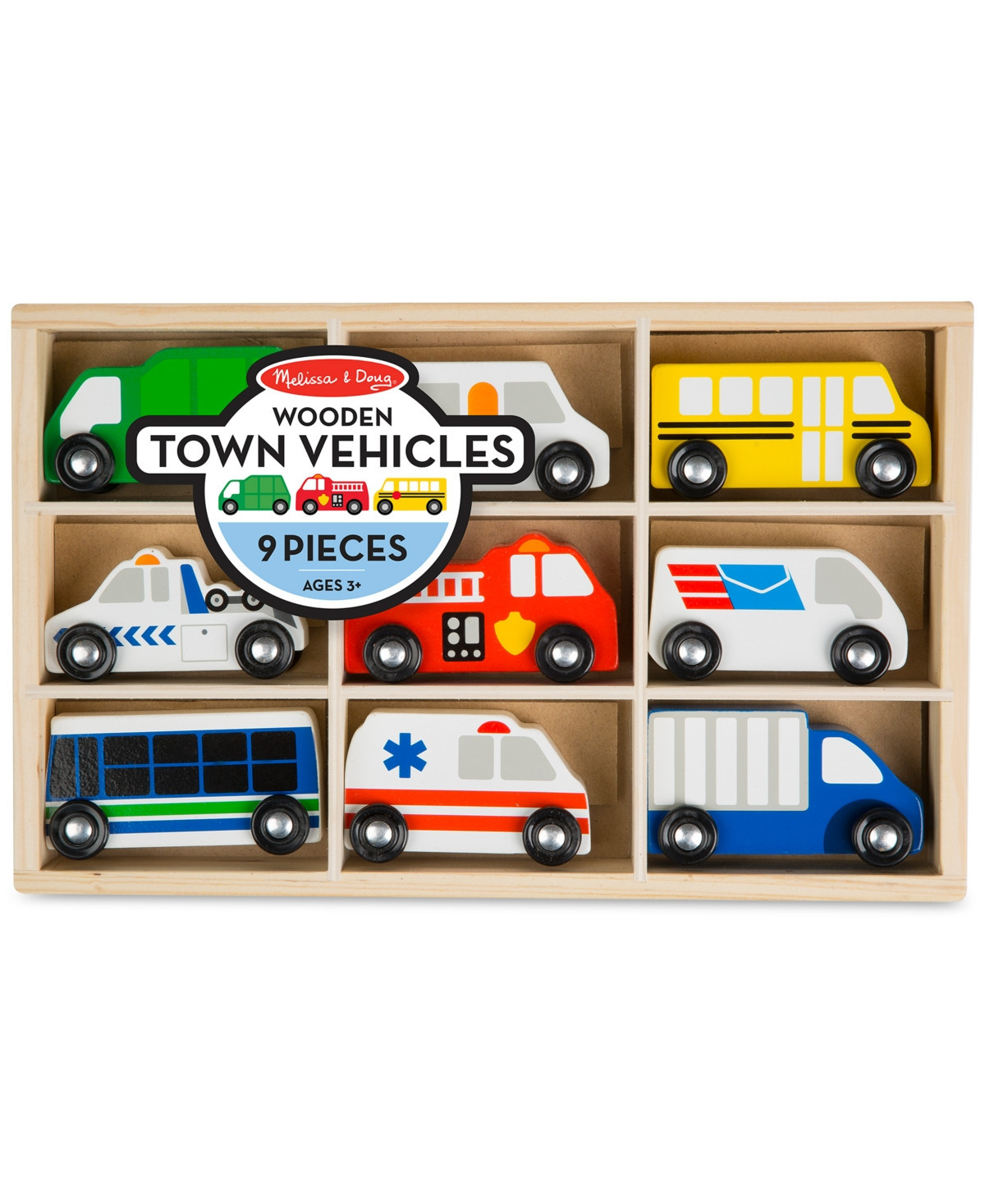 Melissa & Doug Wooden Town Vehicles Set - Multi | Macy's