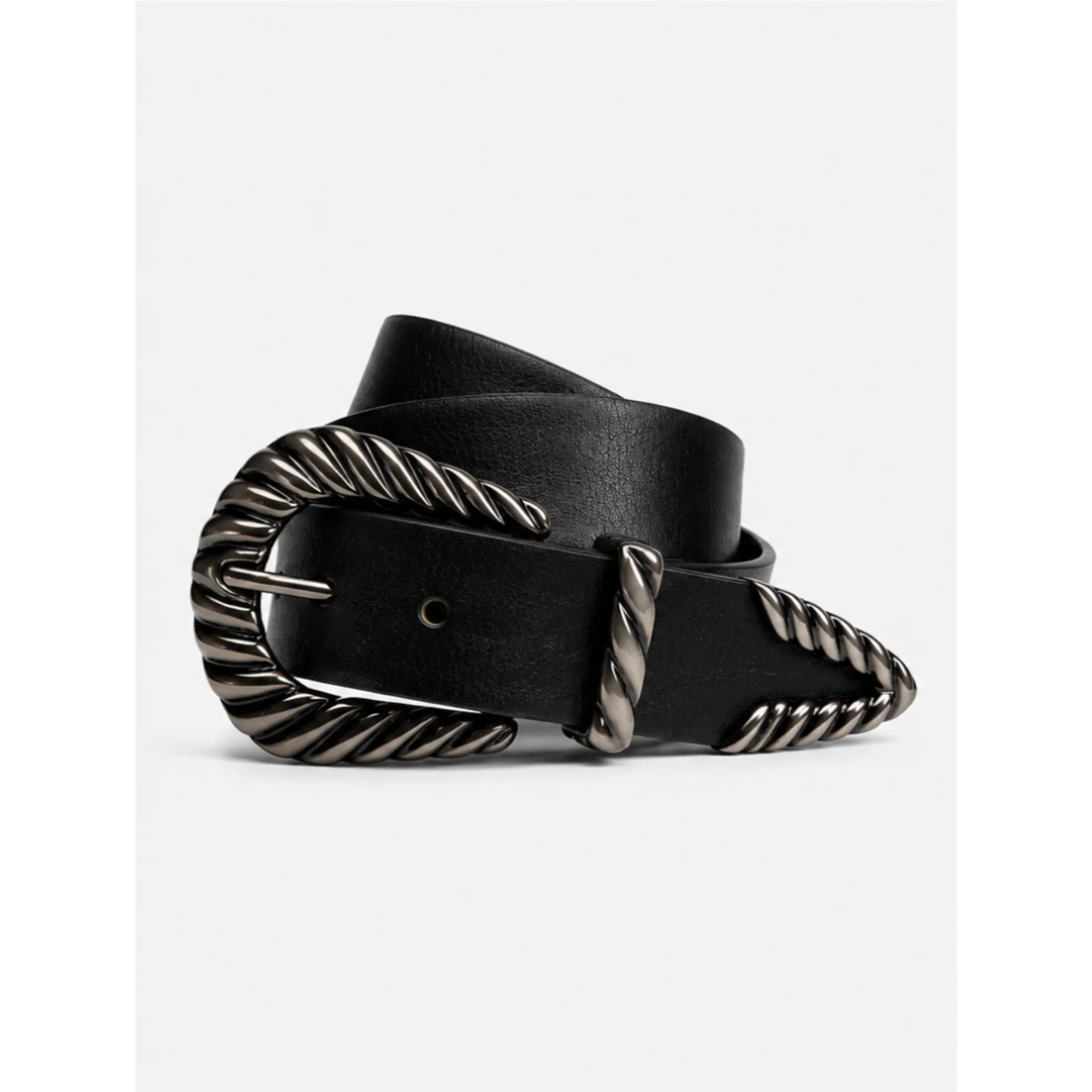 Scenario Women's Belt with Textured Buckle, Black, Sizes S-3XL | Walmart (US)