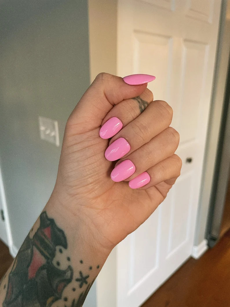 MADE TO ORDER  We Wear Pink  Handpainted Press on Nails | Etsy | Etsy (US)