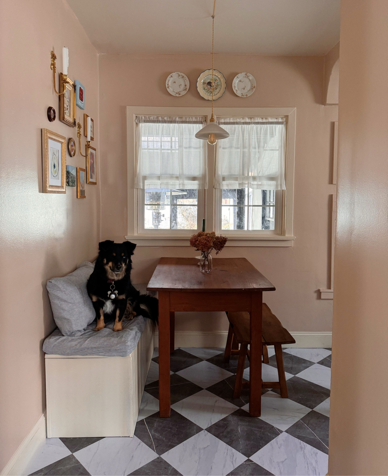 continuing the dining nook/kitchen transformation with these beautiful faux marble tiles

#LTKU #LTKHome #LTKFindsUnder50