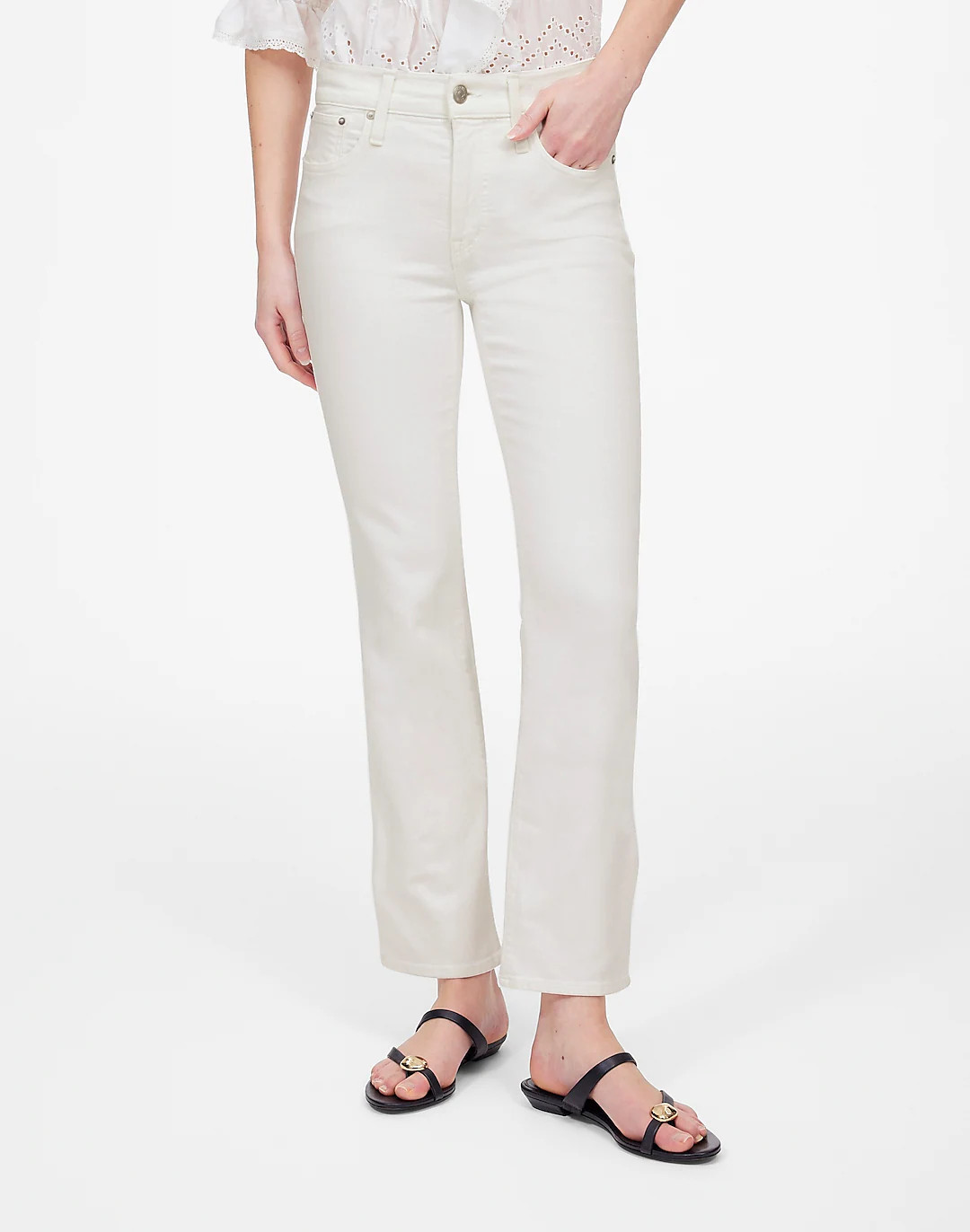 Kick Out Crop Jeans in Pure White | Madewell
