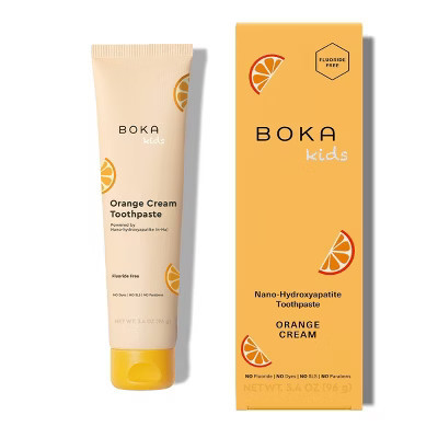 Boka Kids' Fluoride-Free Nano Hydroxyapatite Toothpaste - Orange Creamsicle - 3.4oz | Target