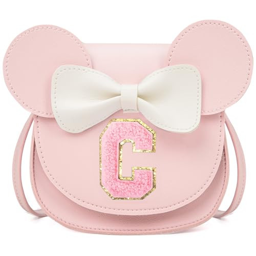 OYLOLA Birthday Gifts for 3 4 5 6 7 8 Year ild Girl Initial Toddler Girls Purse Kids Purse for Girls Toddler Girl Gifts Stuff Pink C | Amazon (US)