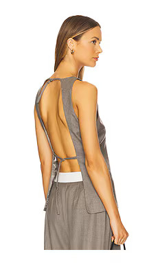 EAVES Myah Top in Melange Gray from Revolve.com | Revolve Clothing (Global)