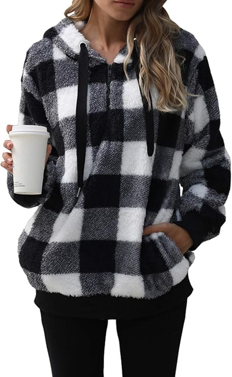 SENSERISE Womens Oversized Tie Dye Sherpa Hoodie Fuzzy Sweatshirts Pullover with Pockets | Amazon (US)