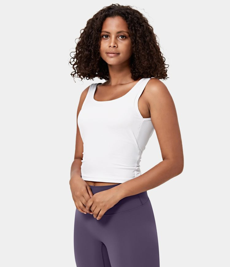 U Neck Backless Crossover Barre Ballet Dance Tank Top | HALARA