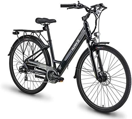 Hurley Electric Bikes Laguna ST Hybrid Step Thru E-Bike with Internal Battery, Blue Sea | Amazon (US)