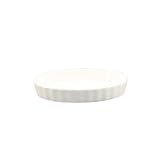 CAC China 6.5-Ounce Porcelain Oval Fluted Quiche Baking Dish, 6 by 4-1/4-Inch, Super White, Box of 3 | Amazon (US)